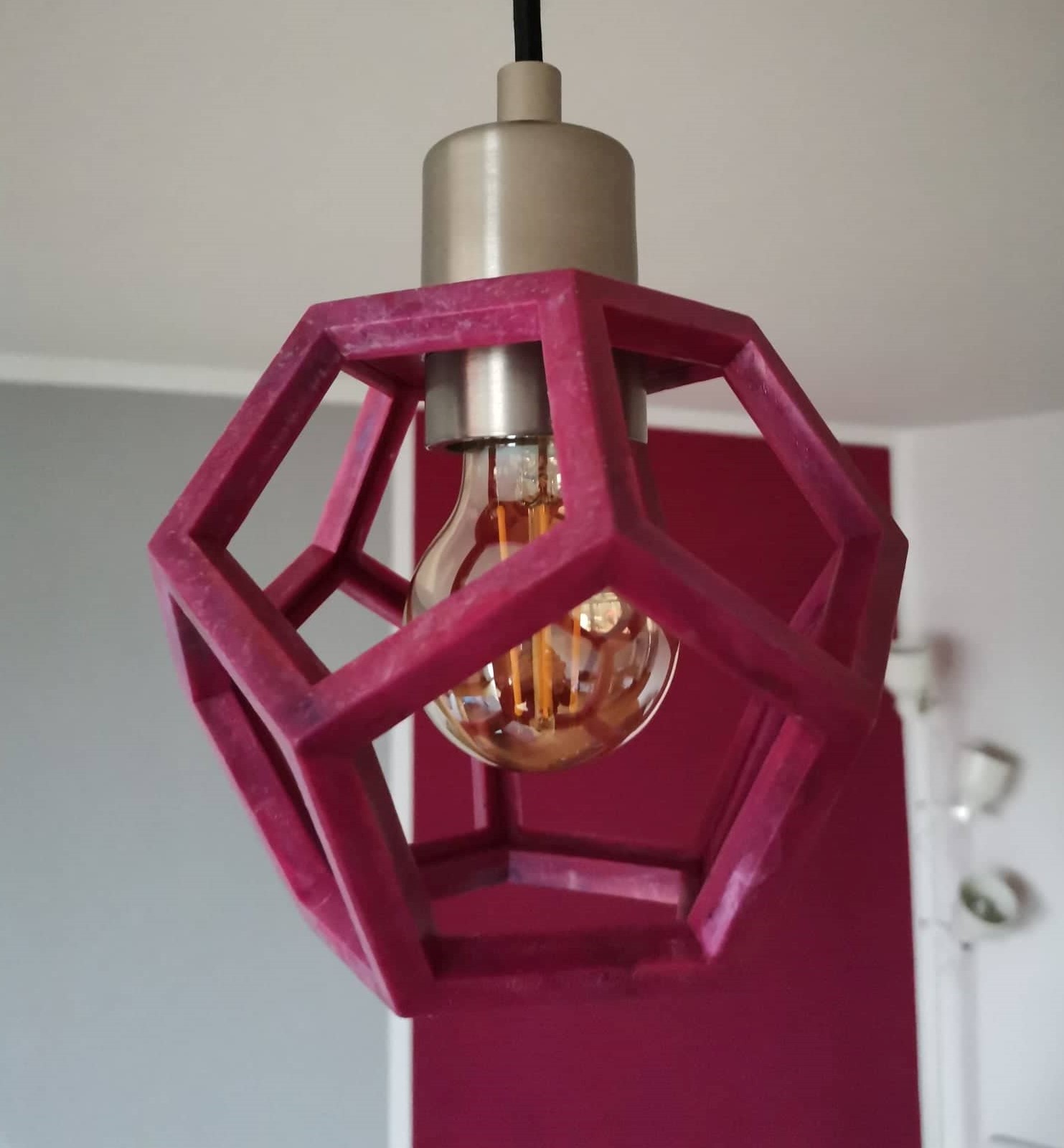 Hanging lamp 'Framo' pink
